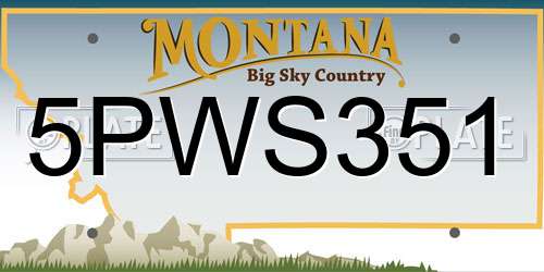 5PWS351 Montana License Plate