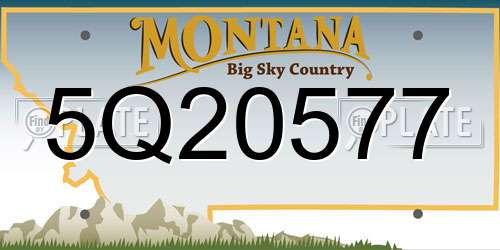 5Q20577 Montana License Plate