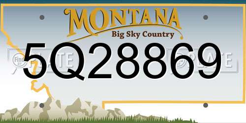 5Q28869 Montana License Plate
