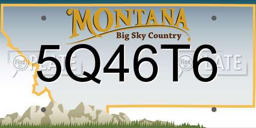 5Q46T6 Montana License Plate