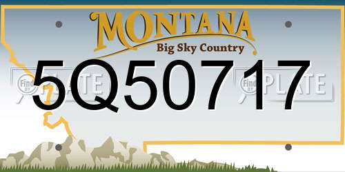 5Q50717 Montana License Plate