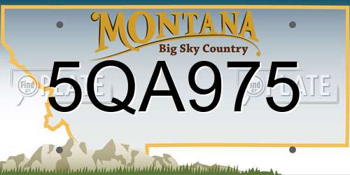 5QA975 Montana License Plate