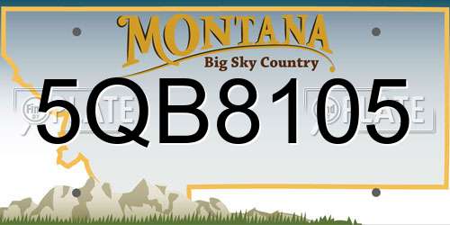 5QB8105 Montana License Plate