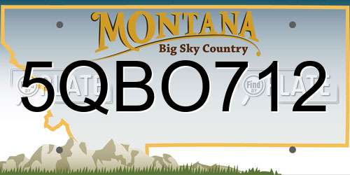 5QBO712 Montana License Plate
