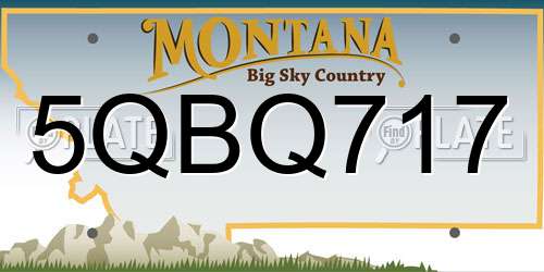 5QBQ717 Montana License Plate