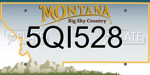 5QI528 Montana License Plate