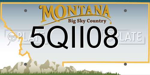 5QII08 Montana License Plate
