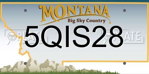 5QIS28 Montana License Plate