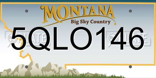 5QLO146 Montana License Plate