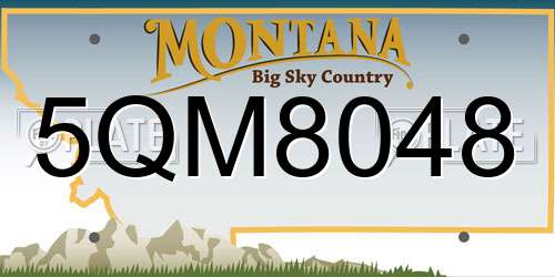 5QM8048 Montana License Plate
