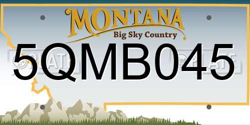 5QMB045 Montana License Plate