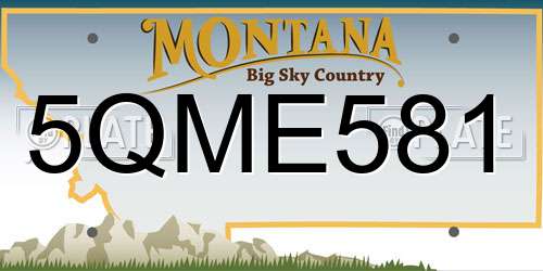 5QME581 Montana License Plate