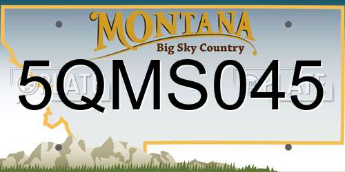 5QMS045 Montana License Plate