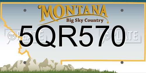 5QR570 Montana License Plate