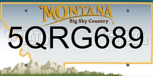 5QRG689 Montana License Plate