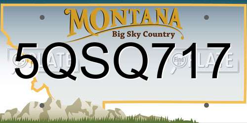 5QSQ717 Montana License Plate