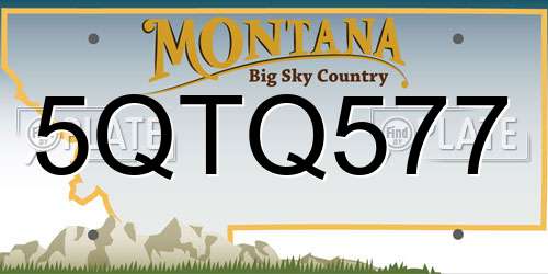 5QTQ577 Montana License Plate
