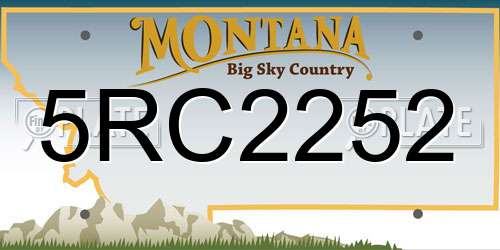 5RC2252 Montana License Plate