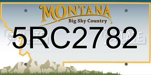 5RC2782 Montana License Plate