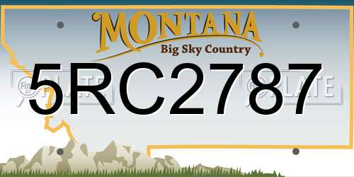 5RC2787 Montana License Plate