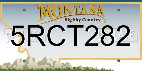 5RCT282 Montana License Plate