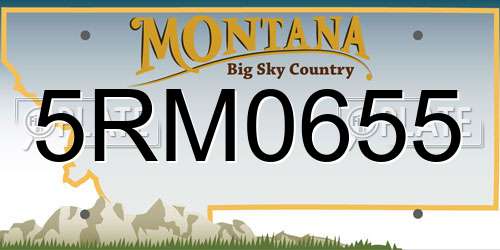 5RM0655 Montana License Plate