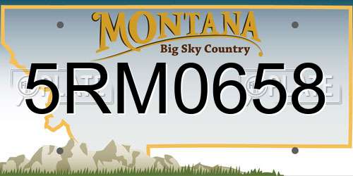 5RM0658 Montana License Plate