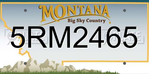 5RM2465 Montana License Plate