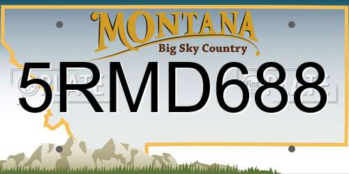 5RMD688 Montana License Plate