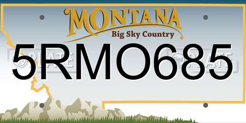 5RMO685 Montana License Plate