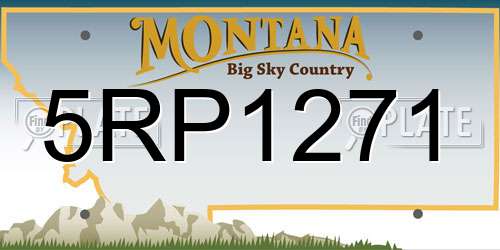 5RP1271 Montana License Plate
