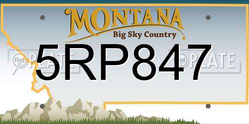 5RP847 Montana License Plate
