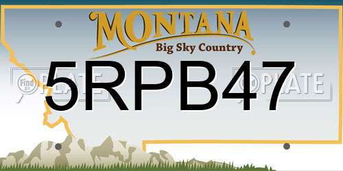 5RPB47 Montana License Plate
