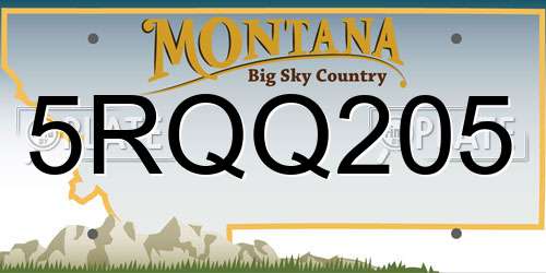 5RQQ205 Montana License Plate