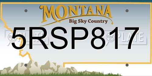 5RSP817 Montana License Plate