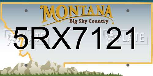 5RX7121 Montana License Plate