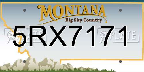 5RX7171 Montana License Plate