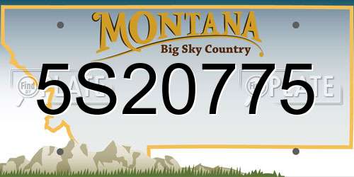 5S20775 Montana License Plate