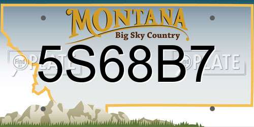 5S68B7 Montana License Plate
