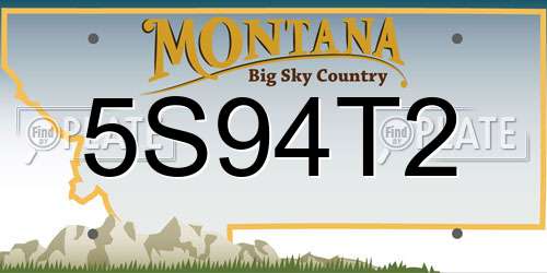 5S94T2 Montana License Plate