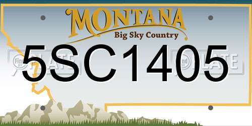 5SC1405 Montana License Plate