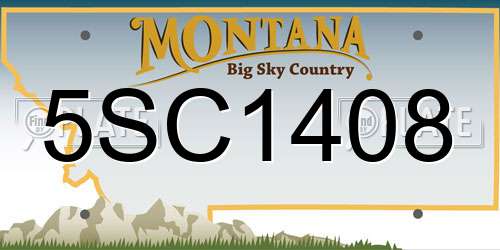 5SC1408 Montana License Plate