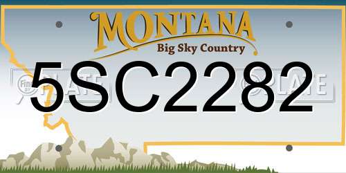 5SC2282 Montana License Plate