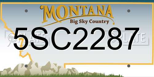 5SC2287 Montana License Plate