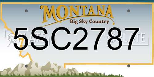 5SC2787 Montana License Plate