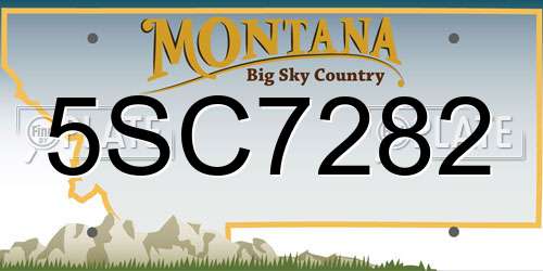 5SC7282 Montana License Plate