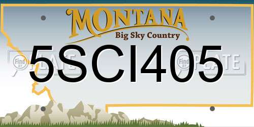 5SCI405 Montana License Plate