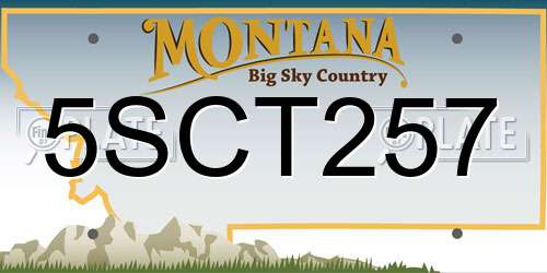 5SCT257 Montana License Plate