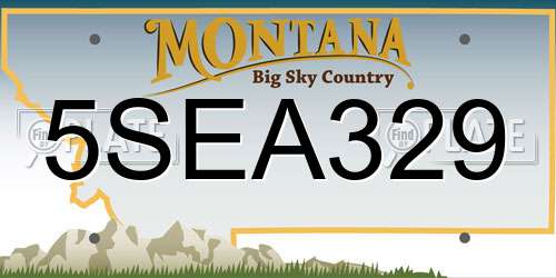 5SEA329 Montana License Plate