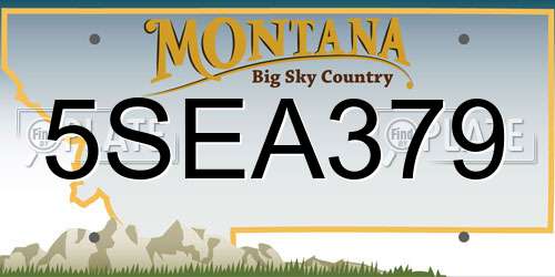 5SEA379 Montana License Plate